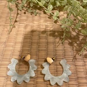 Marble hoop earrings